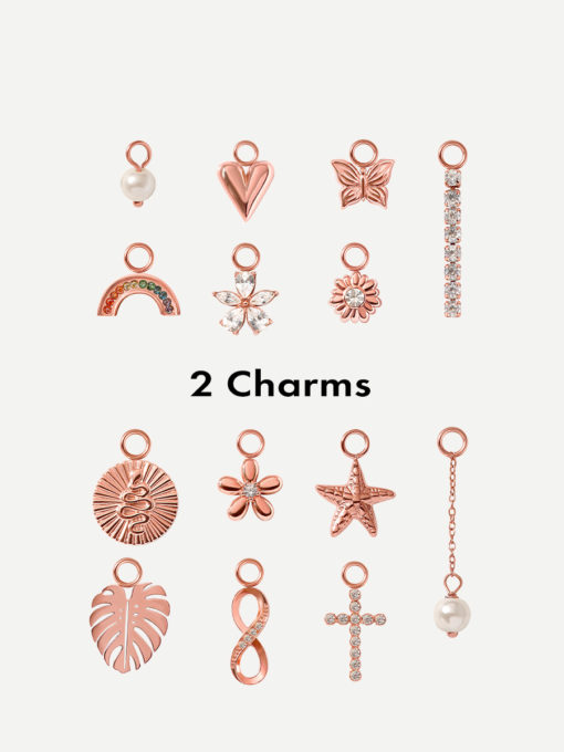 2 Charms Bundle Rosegold ICRUSH Gold/Silver