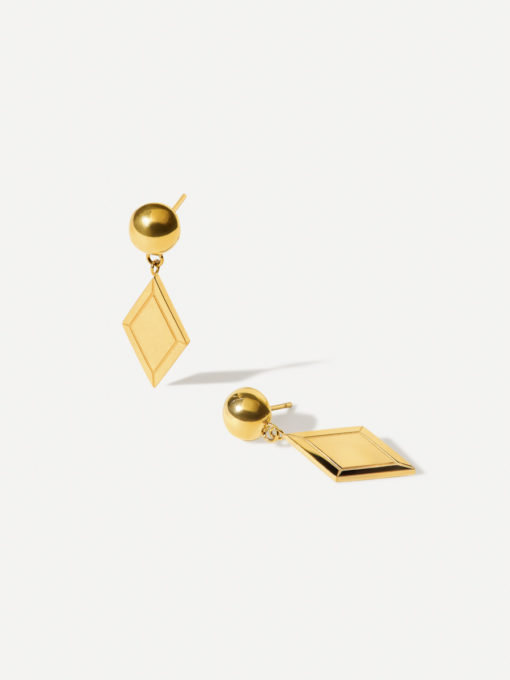 Modern Geometric Ohrringe Gold ICRUSH Gold/Silver