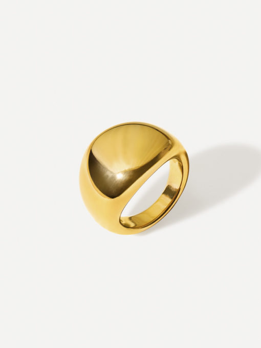 Bold Dome Ring Gold ICRUSH Gold/Silver